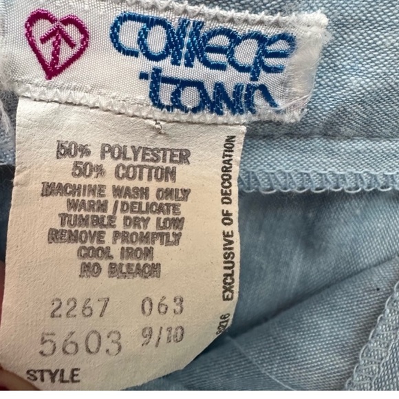 Vintage wide leg trousers Women’s Light Blue pants 70s 9/10 - Picture 4 of 4